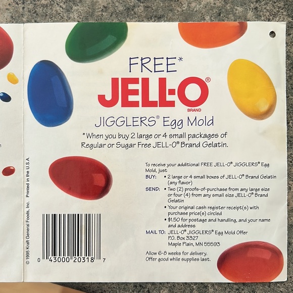 Vintage Jello-o Easter Jigglers - Picture 2 of 2